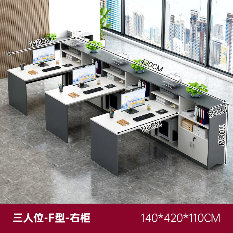 Staff desk and chair combination casual modern partition office employee slot booth screen work slot financial table