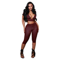 Women's foreign trade  fashion european and american style hot selling sexy sleeveless dot print three-piece set  summer new arrival