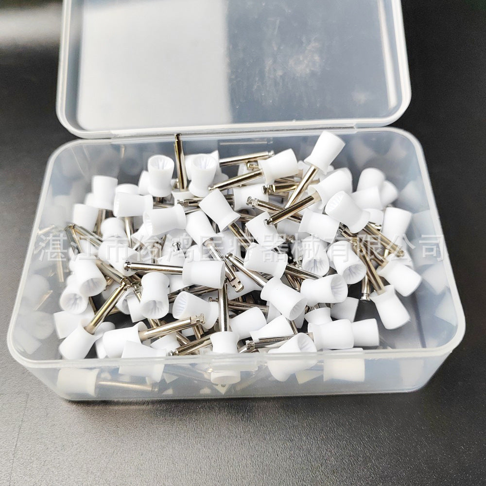 dental polishing cup, tooth polishing cup, white color polishing cup, 100 disposable polishing cups in a box.