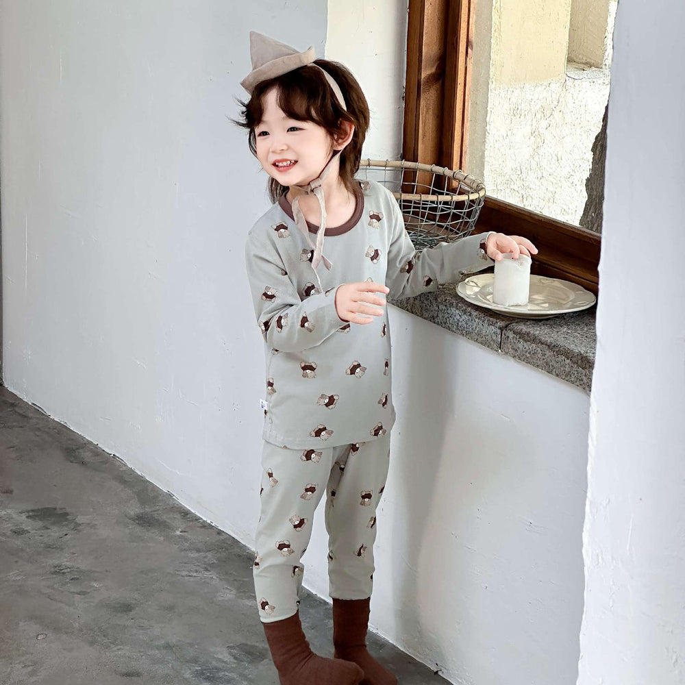 New children's home wear set: boneless, class a, pure cotton loungewear for baby boys and girls - autumn collection