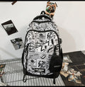 New large capacity backpack - graffiti casual backpack for middle school, high school, and college students - printed colorful school bag