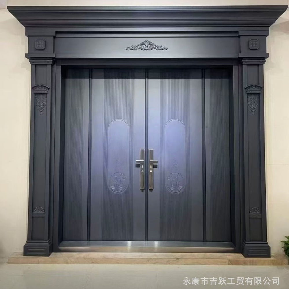 Zinc alloy door casual rural self-built house villa door grade a double door entrance door anti-theft door cast aluminum door