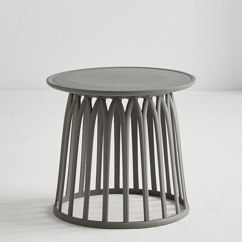 Round living room side table cut out set stool plastic small table spare stool small tea table chair modern casual stackable