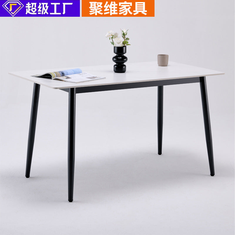 Rock slab dining table combination modern casual italian manufacturer wholesale personalized small apartment rectangular simple table