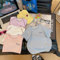 Kids' summer new arrivals: unisex color block t-shirts - versatile short sleeve dopamine crewneck tops, korean style casual children's wear