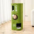 Accessible luxury multi-layer pet all year round drill hole all-in-one cat tree hole winter double-layer scratching board closed neutral cat house
