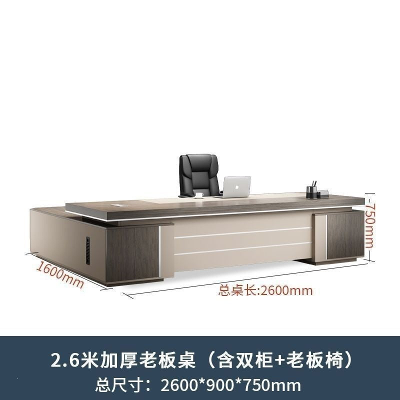 Luxury executive desk and chair set - modern minimalist ceo desk for managers and executives - leadership office computer desk