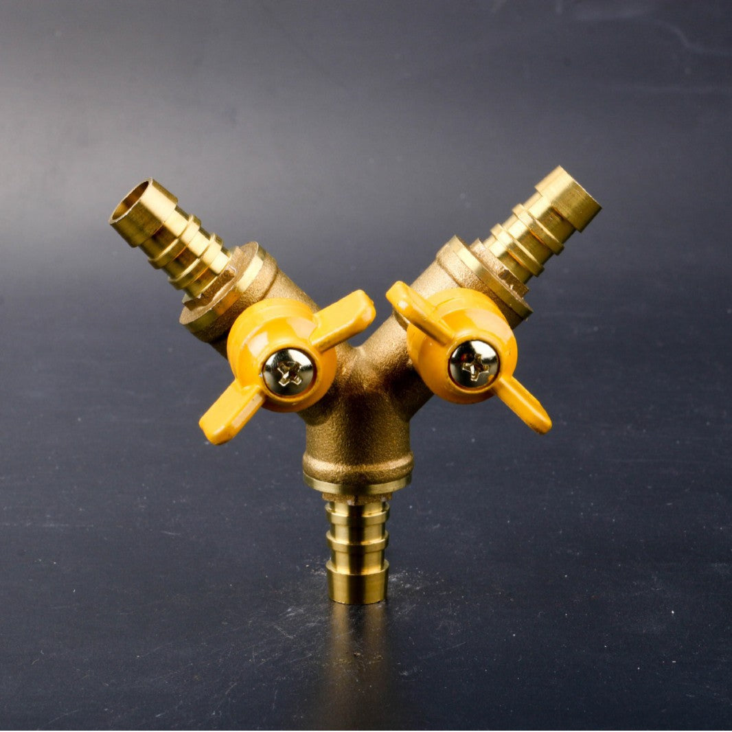 All-copper thickened gas valve, gas three-way valve, 4-point pipeline, natural gas water heater, one-point and two-point ball valve switch