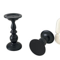 Quirky & creative retro black roman column candle holder - iron art decorative tabletop accent for aromatherapy candles