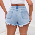 new arrivals: plus-size distressed denim shorts for women - high-waisted, slim-fit, perfect for , , and european & american markets