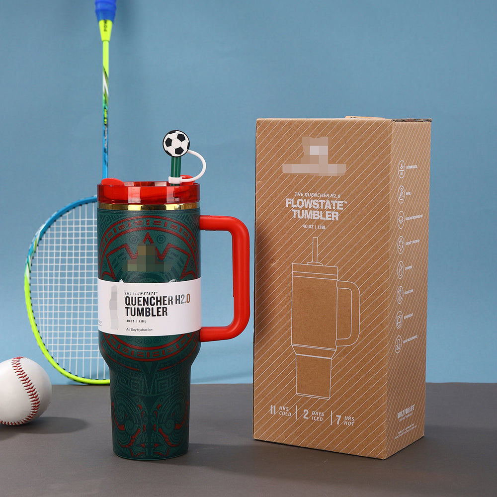 New arrivalfashion big mac ice cup 304 stainless steel stanley vacuum thermos cup office portable straw cup