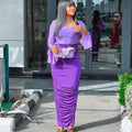 European and american style skirt suit  spring festival new arrivalfashionsexy hot girl bell sleeve tops pleated hip skirt