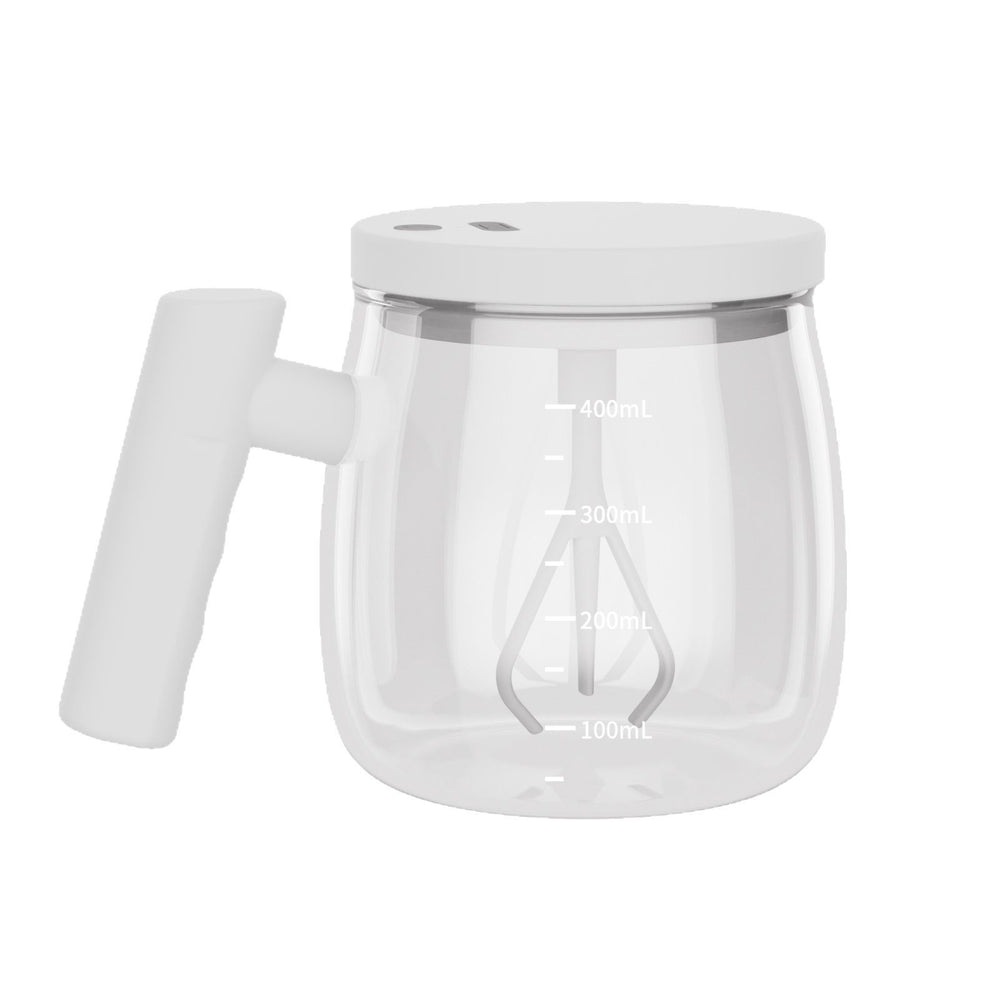 electric automatic glass stirring cup - portable instant coffee mug for home and office use