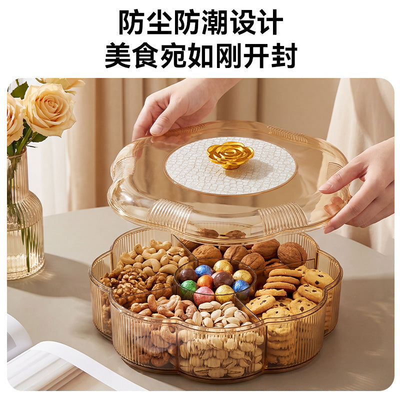 2026 new candy box fruit plate - trendy rotating fruit bowl for home, living room, coffee table, snack storage, and dried fruit display - perfect for chinese new year!