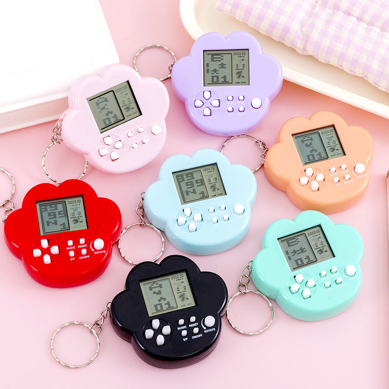 mini handheld game console keychain - tetris electronic game console - handheld console - schoolbag creative ornament