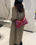 Genuine leather 2025 autumn new arrival large capacity work commute retro tote bag high-end textured shoulder bag for women