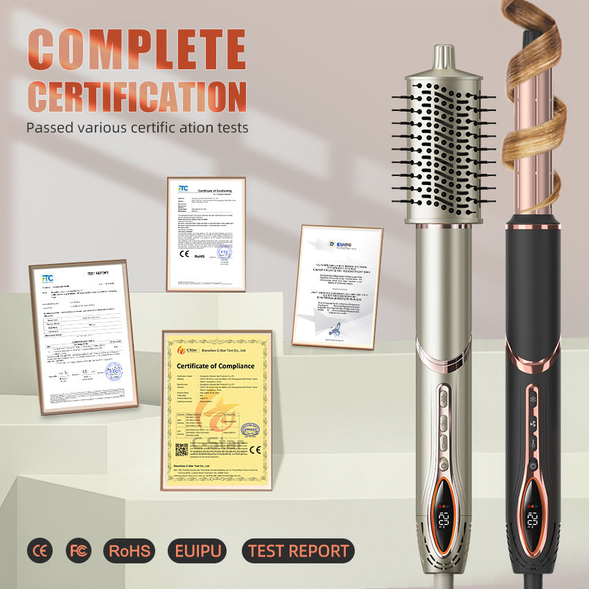 Cross-border hot air comb, high-speed styling hair dryer, negative ion multi-functional curling iron, hair straightener, universal hair dryer