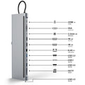 ready usb hub, compatible with huawei, macbook, ipad, 12-in-1 type-c multi-functional docking station