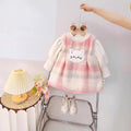 Girls' fleece-lined dress - new autumn/winter collection: cute, sweet, and stylish fleece dress for girls
