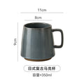 Japanese-style stoneware mug - ceramic drinking cup for water, milk, coffee - stylish breakfast mug for home or office - teacup