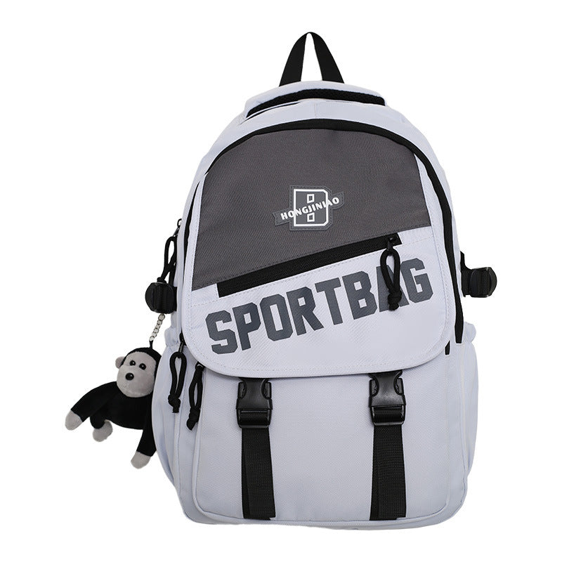New large-capacity schoolbag female middle and high school students fashion trend backpack computer bag strong and durable backpack