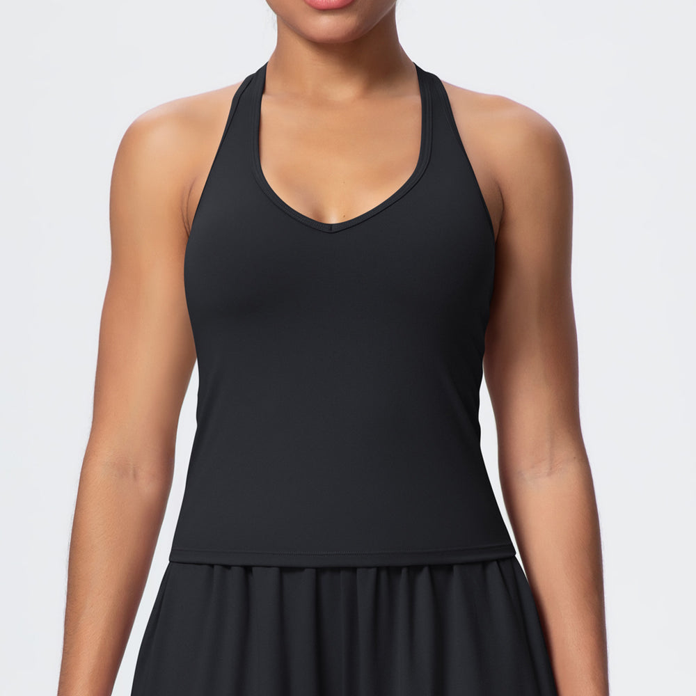 New brushed fabric tie-up long sleeve sports bra with open back, drawstring wide-leg loose pants, outdoor casual fitness outfit