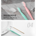 Shurmei mini eyebrow razor - women's safety razor with protective cover, anti-scratch straight handle, beauty tool