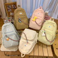 New arrivalstylish pain layer dual-purpose school bag large capacity pure color detachable pain bag primary school student middle school student backpack