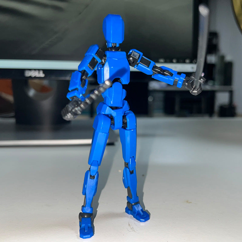 Cross-border lucky 13 multi-joint movable doll creative collage ornament puzzle building block decompression boy toy wholesale