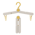 Kids' foldable extendable clothes hanger, baby multifunctional non-slip windproof no-trace clothes pegs, 2-way clothes rack