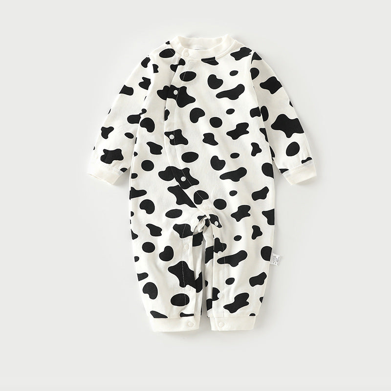 Wholesale baby rompers - spring/autumn pure cotton newborn long sleeve crawling suit 0-2 years old sleepwear baby onesie autumn outfit