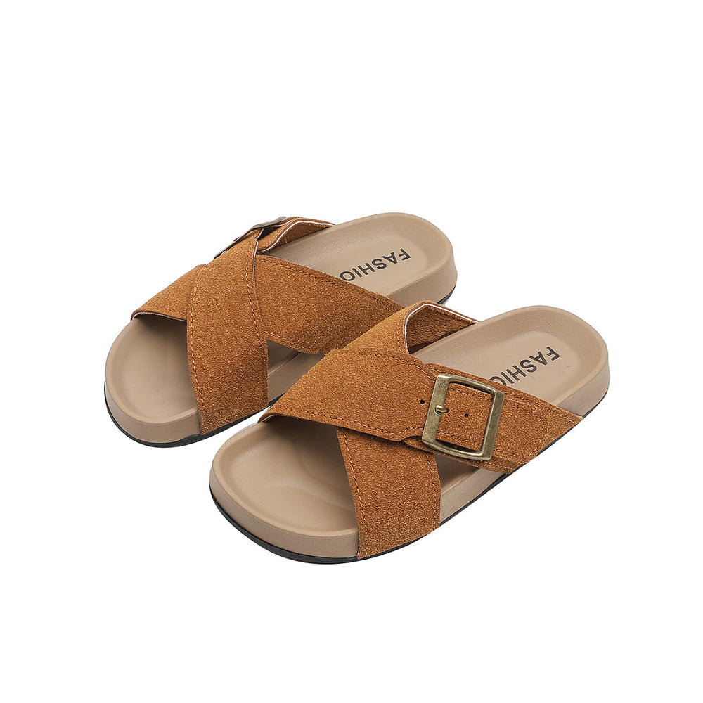 Birkenstock boys' cork sandals - new summer casual style for kids, indoor/outdoor flip-flops for older children