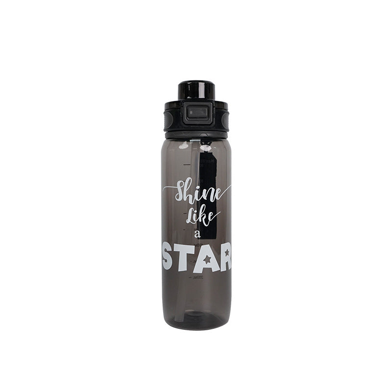 Pop-up lid large-capacity water cup outdoor portable anti-fall sports water bottle sealed leak-proof classy direct drinking plastic cup