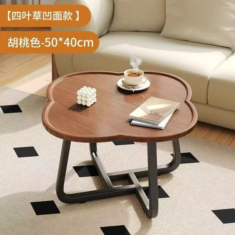 Modern four-leaf clover for home round bedroom simple balcony side table coffee table small apartment living room sofa casualaccessible luxury