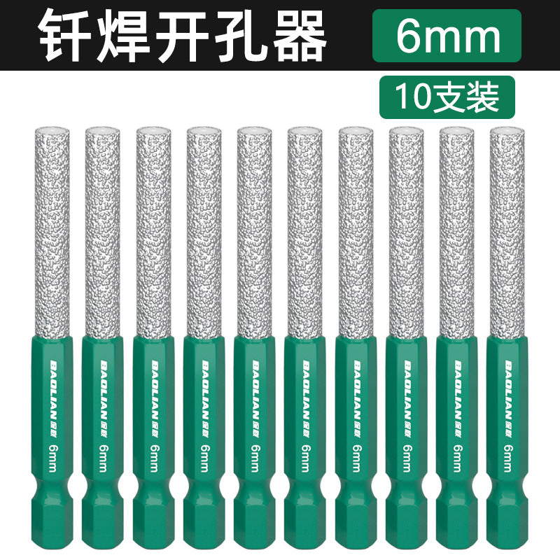 Grinding and drilling all-in-one hole opener, special grinding head for trimming, hexagonal handle, dry diamond drill bit for ceramic tiles and glass