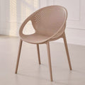 Scandinaviancut out dining table and chairs stackable dining chairs casual outdoor waiting chair for home plastic back chair small apartment