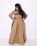 European and american sexy women's fashion one-shoulder wide-leg jumpsuit with belt - multiple styling options