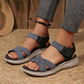 Amazon summer new arrivals: velcro open-toe platform sandals - lightweight, sporty style, plus size beach slides -