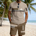 men's short-sleeve and shorts set, casual sportswear set, 3d printed cross-border hot seller, dropshipping available