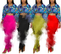 European and american export women's clothing:  casual sexy side-slit irregular tassel solid color butt-lifting midi skirt