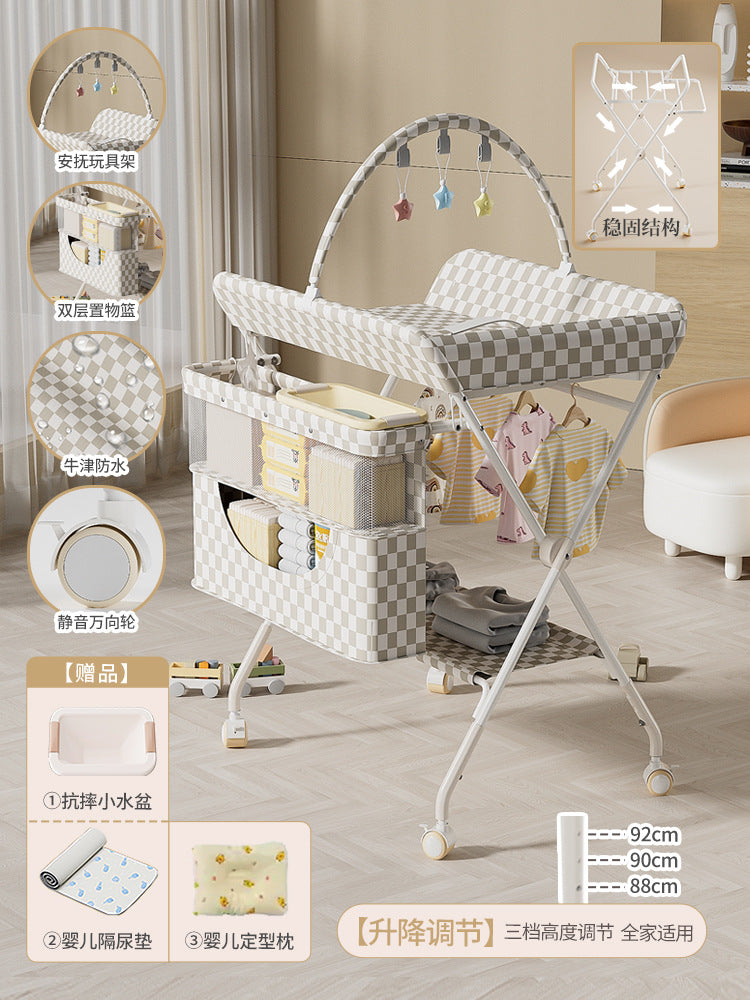 Newborn baby changing, bathing, massage, and touching table - multifunctional, portable, and foldable