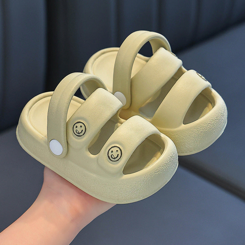 Kids sandals  summer new fashion middle and big children's beach shoes girls k-style soft bottom kids shoes trendy