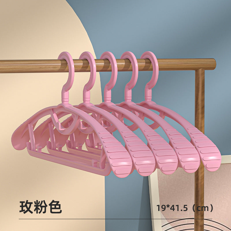 Wide shoulder clothes hanger, thickened version, non-marking, non-slip for home clothes hanger, durable export cross-border exclusive plastic clothes hanger