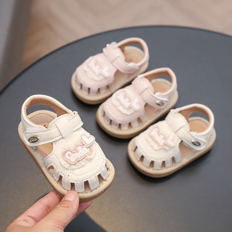 Summernew arrival baotou toddler shoes breathable non-slip baby shoes women's cute princess style baby sandals calling shoes