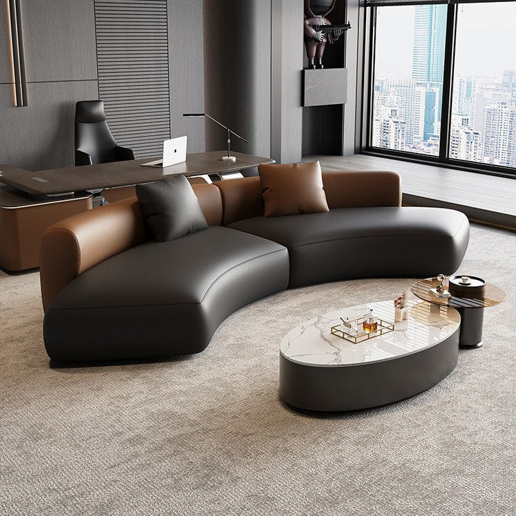 Office hotel lobby reception office special-shaped sofa coffee table combination rest reception room beauty salon curved sofa