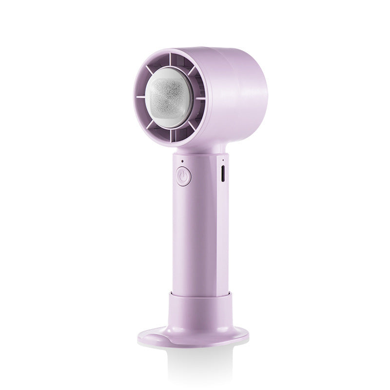 26 cross-border new portable fan semiconductor cold compress desktop stand light sound outdoor high wind handheld small fan