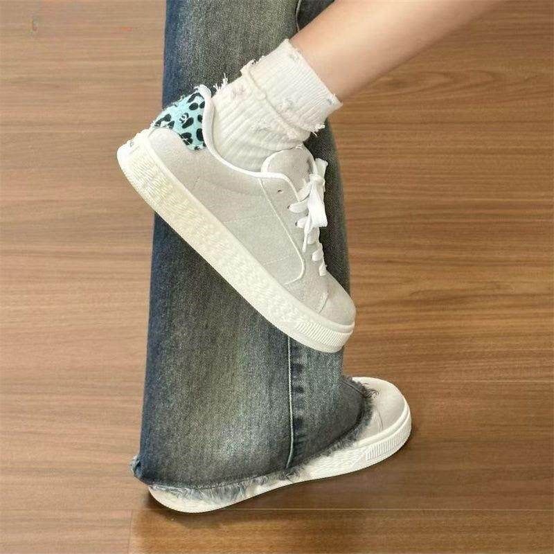 Gray retro leopard print bread shoes women's ins high-looking design casual shoes student party easiest for matchnew arrival sneakers
