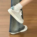 Gray retro leopard print bread shoes women's ins high-looking design casual shoes student party easiest for matchnew arrival sneakers