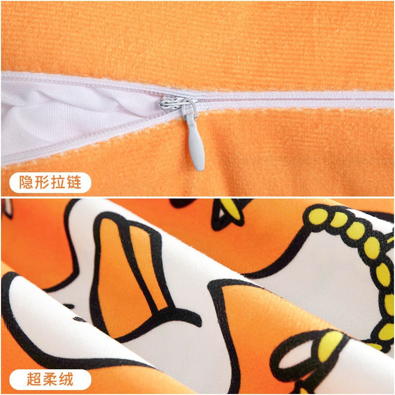 Cartoon throw pillow sofa cushion bed headrest office reading lumbar support backrest pillow with insert - customizable