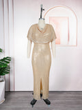 evening gown banquet dress hostess african cross-border fashion sequin plus size women's clothing european and american elegant dress